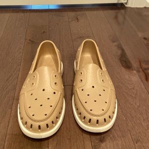 Sparkly Tan Sperry Authentic Original Float Boat Shoe Size 8 US